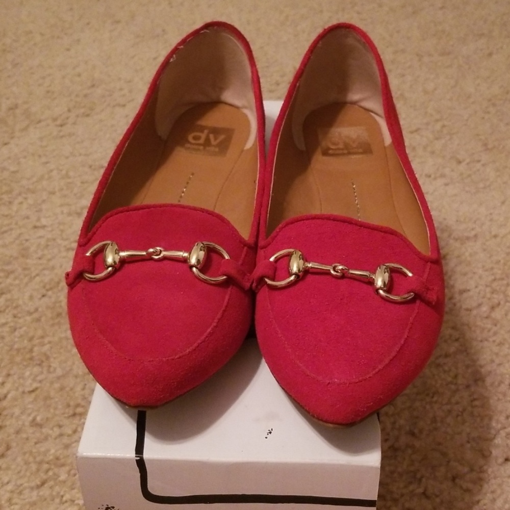 Red dolce vita flats